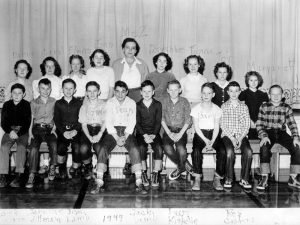 Grace Zevely's class, 1952-53 at the Moro School in Moro, Oregon.