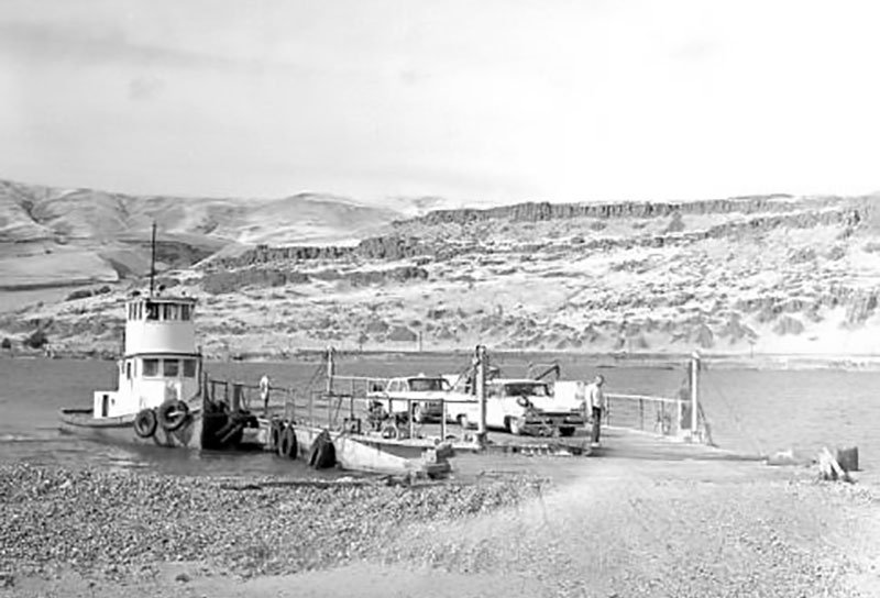 Ferry crossing in the Grant, Oregon area in 1962.