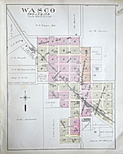 Plat Map of Wasco, Oregon.
