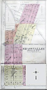 Plat Map of Grass Valley, Oregon.