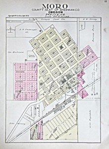 Plat Map of Moro, Oregon