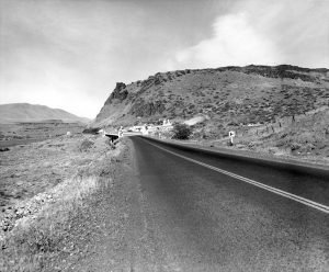 The Columbia River highway at Biggs, Oregon in May of 1950.