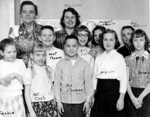 Grace Zeverly's class, 1957 at the Wasco Grade School, Wasco, Oregon