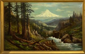 Mouantin scene oil painting by Joseph John Englehart
