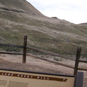 Photo of “A Long Rocky Hill” up the west side of the John Day River at McDonald Crossing. .