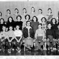 Grace Zeverly's class, 1950 at the Moro School, Moro, Oregon
