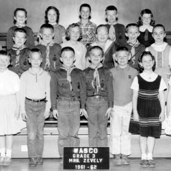 Grace Zeverly's class, 1961-62 at the Wasco Grade School, Wasco, Oregon