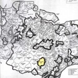 Map indicating the location of Woodchurch, England